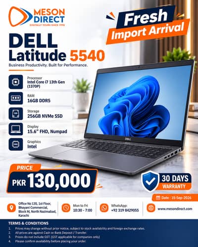 Dell Latitude 5540 Core i5 Laptop for Sale in Karachi