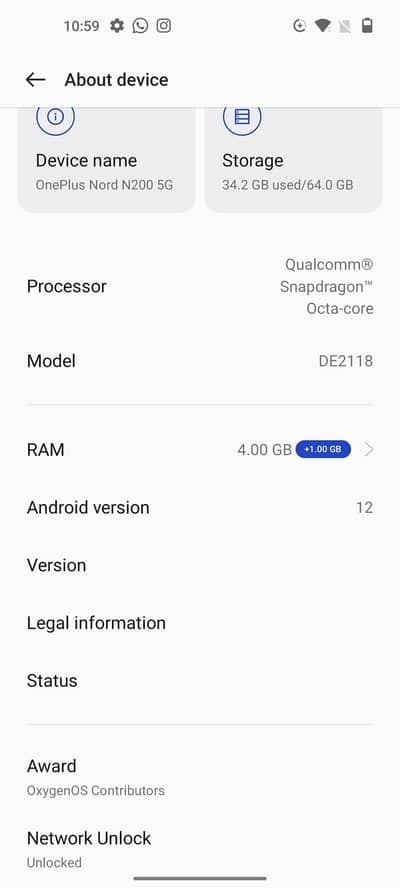 One Plus Nord N200