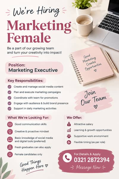 We are hiring a Marketer and Data entry,Job offer,Hiring for marketing