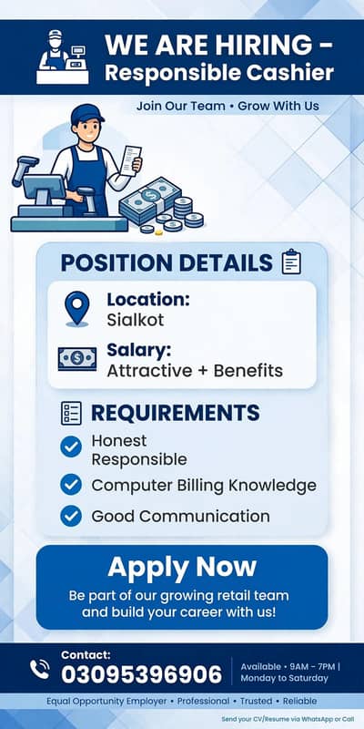 Cashier required