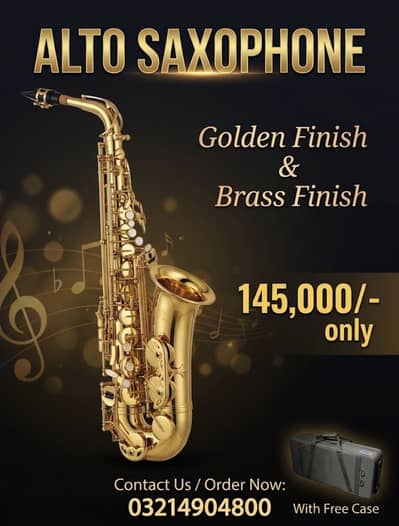 ALTO SAXOPHONE  Golden Finish & Brass Finish
