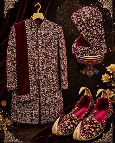 Complete groom dulha set, Sherwani, wedding set