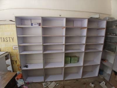 Racks Shelves 2 x Racks 1 counter 1 side racks 1 side table