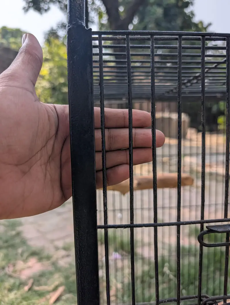 heavy iron parrot cage just like new — photo 3