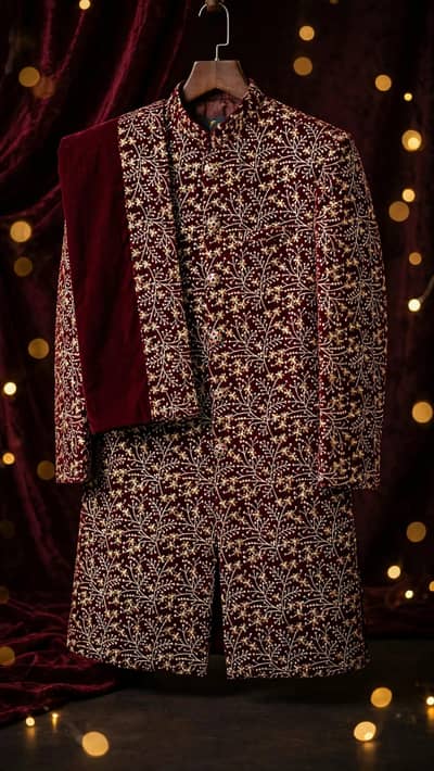 Complete groom dulha set, Sherwani, wedding set Negotiable