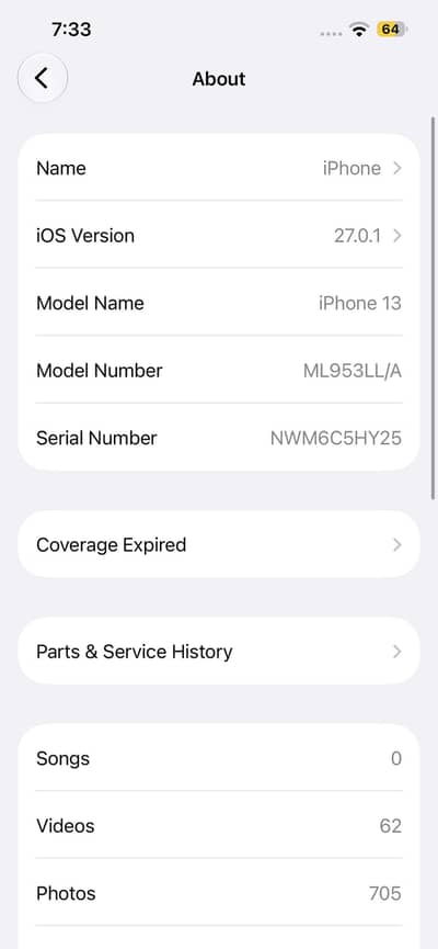 Apple iPhone 13 jv 128gb arjent sale and exchange