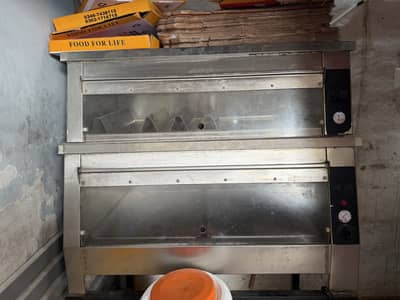 Commercial Stainless Steel 2-Tier Fast Food & Bakery Display Warmer