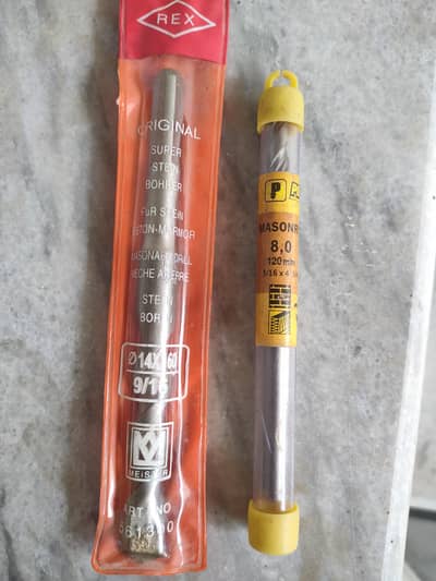 Two masonry drill bit for concrete 8mm and 14mm new