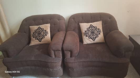 5 seater sofa brown colour