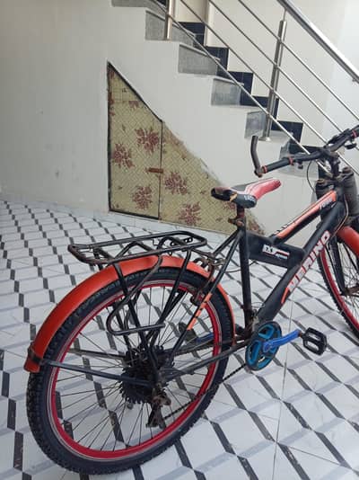 Merino 7080 bicycle with rear carrier rack-smooth ready for riding