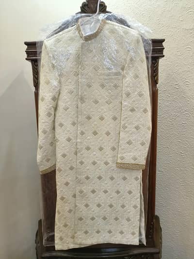Sherwani & Matching Khussa – Brand New, Unused