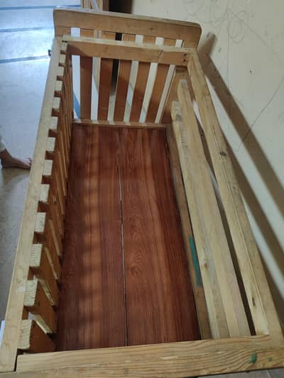 wooden baby cot