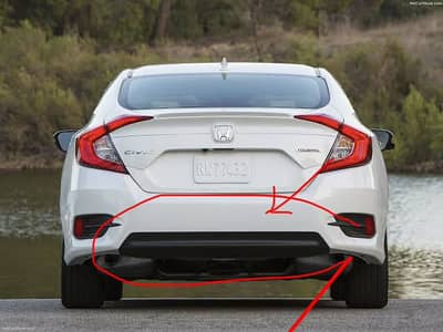 Honda Civic Rear Bumper lower lip diffuser