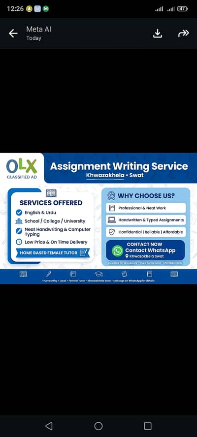 Assignment writing services khwazakhela swat