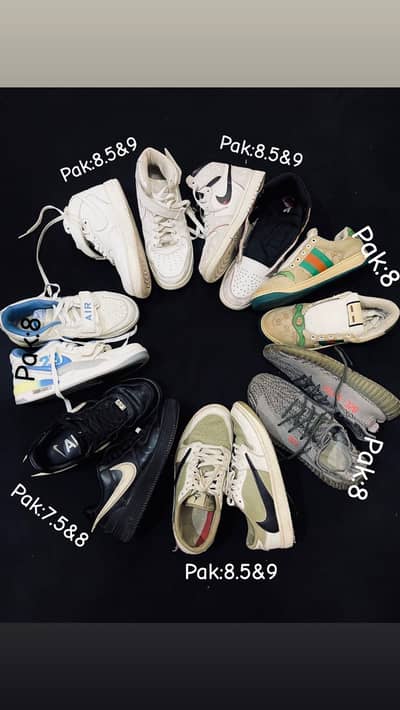 Pre-owned sneakers size 7.5 to 9