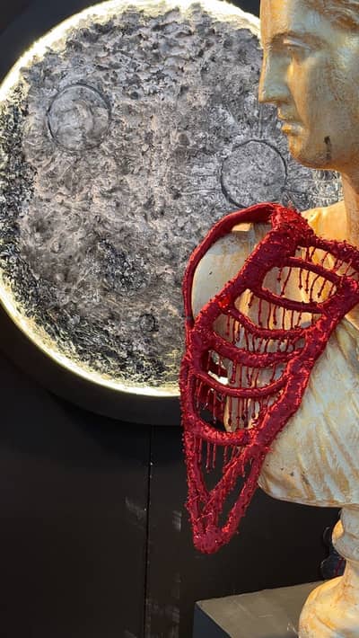 3D Moon Wall Clock with LED Lights – Unique Handmade Décor
