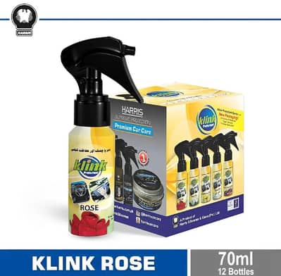 Klink Rose Dashboard Spray – Pack of 12 Bottles (70ml Each)