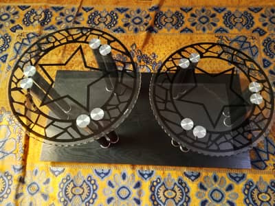 wooden and glass table