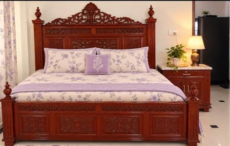 wooden bed 8 month use