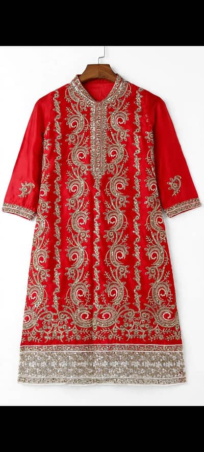 red bridal fancy dress new size medium 7000