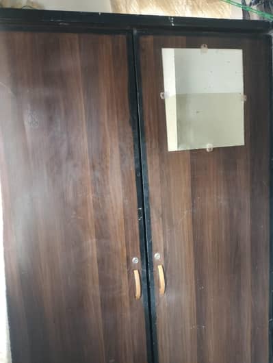 Two door wooden wardrobe