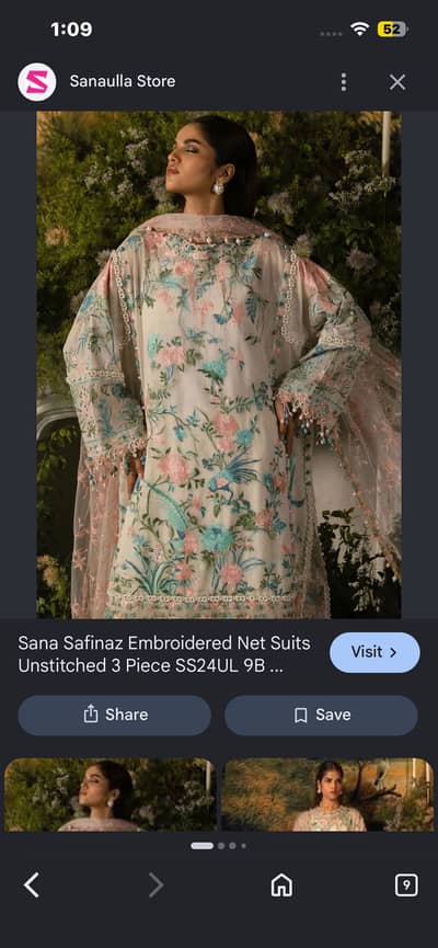 Sana safinaz suit and silma organza suit once used