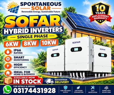 SOFAR Solar Inverter 6KW 8KW 10KW | Single Phase |10 Year Warranty