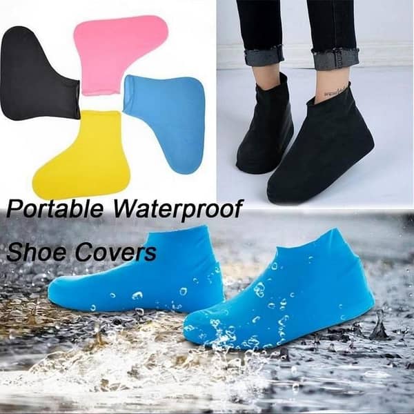 T   Waterproof Silicone Gel Shoe Cover Rain Cusodie for shoes Reusable Rubber Gum Anti-slip Shoe Covers for Protection Boots
