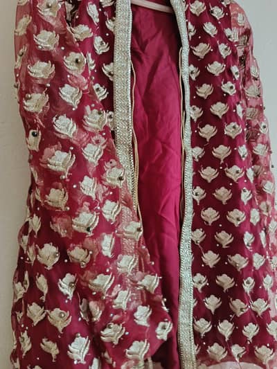 masoori long maxi with maroon fancy jacket