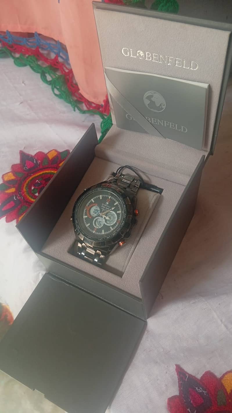 Globenfeld Men's Luxury Digital Analog Watch with Premium Box - Watches ...