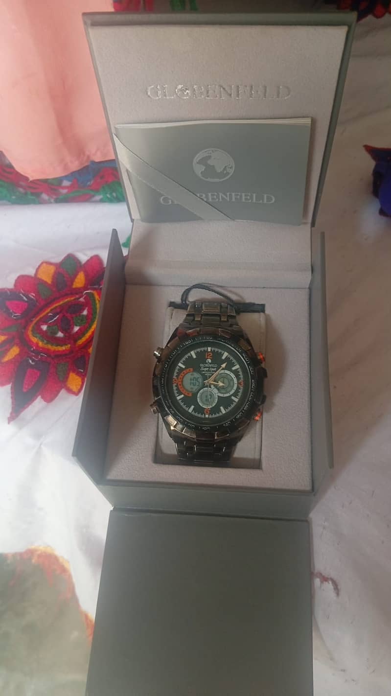 Globenfeld Men's Luxury Digital Analog Watch with Premium Box - Watches ...