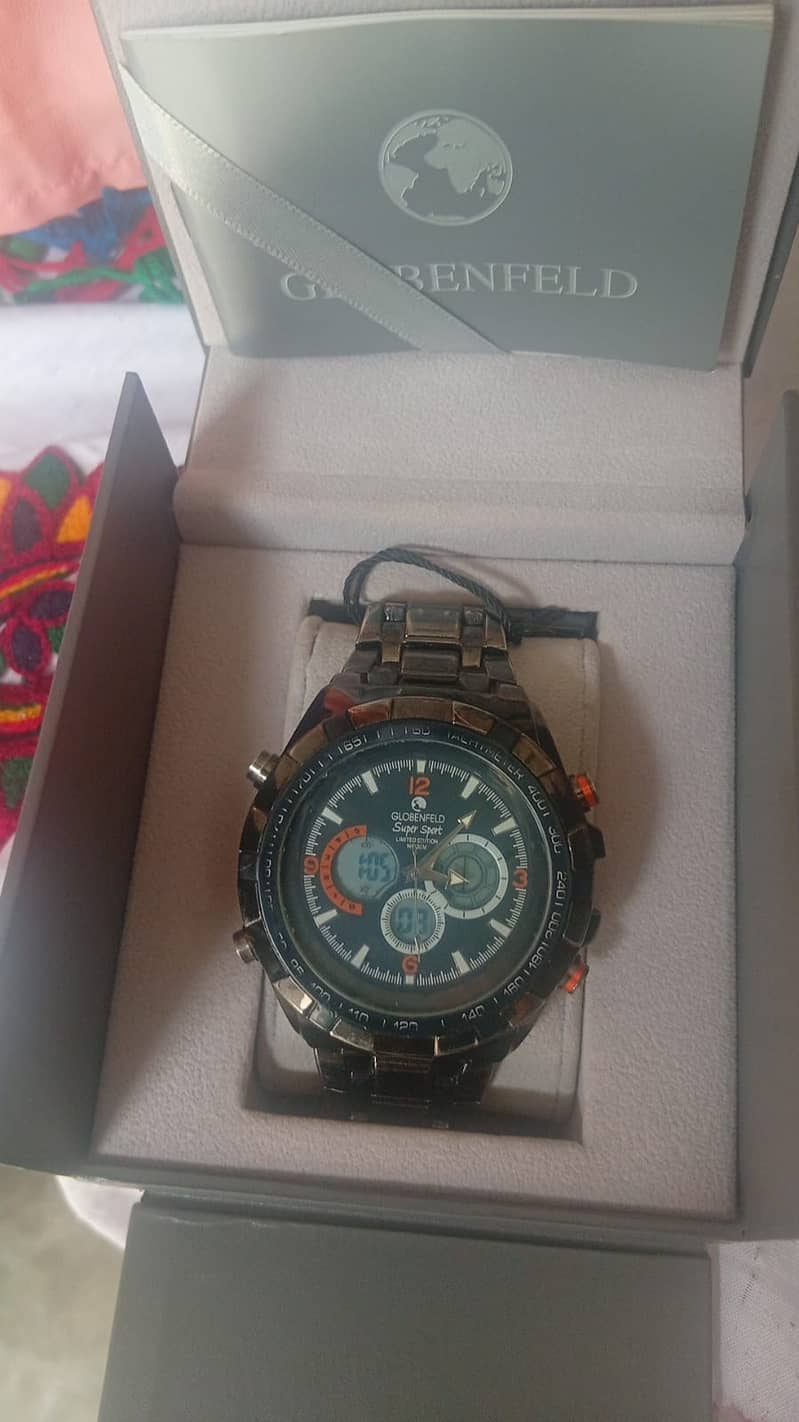 Globenfeld Men's Luxury Digital Analog Watch with Premium Box - Watches ...