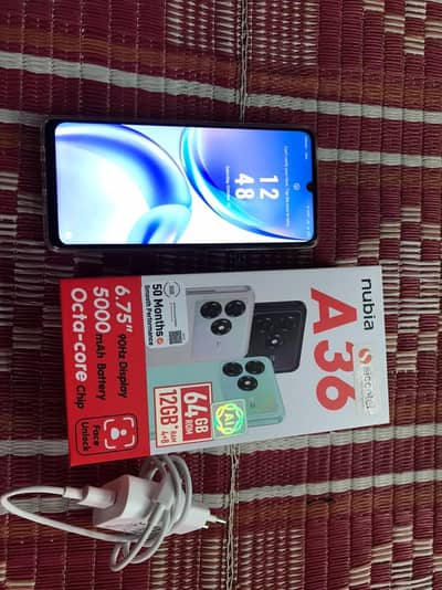 Nubia A36 4GB 64GB - 2 days Used 10/10 with box