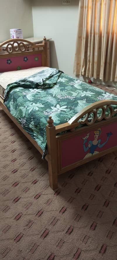 Kids Single barbie Bed with metress