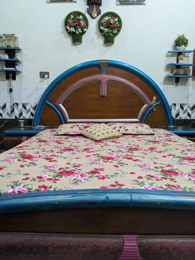 Bedroom Furniture Set – Double Bed + Dressing Table + Side Table