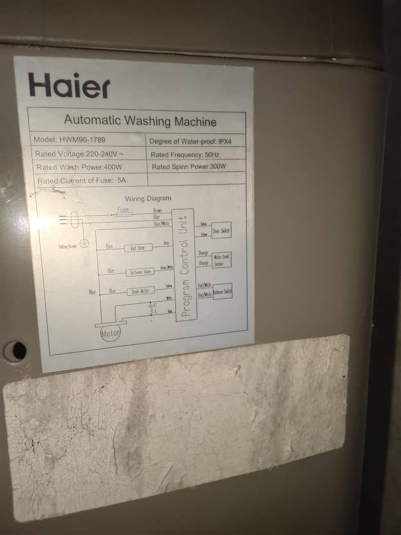 Haier automatic washing machine 2