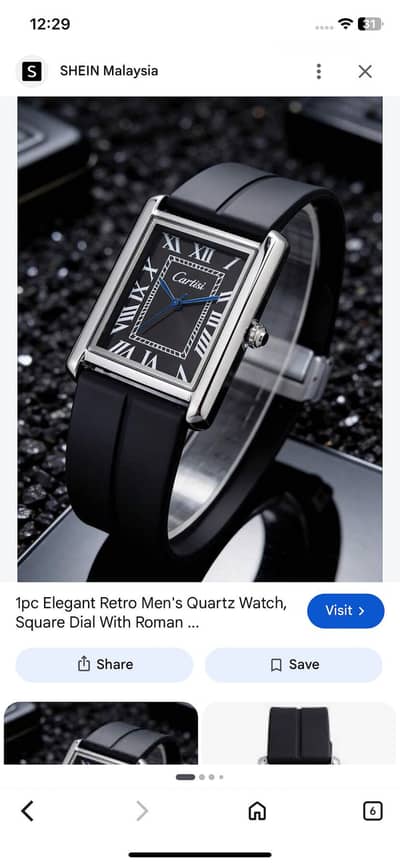 Cartier Tank Black Dial Quartz Watch - Premium Look