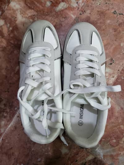 Insignia Grey and White Sneakers, Size 38 | Almost new