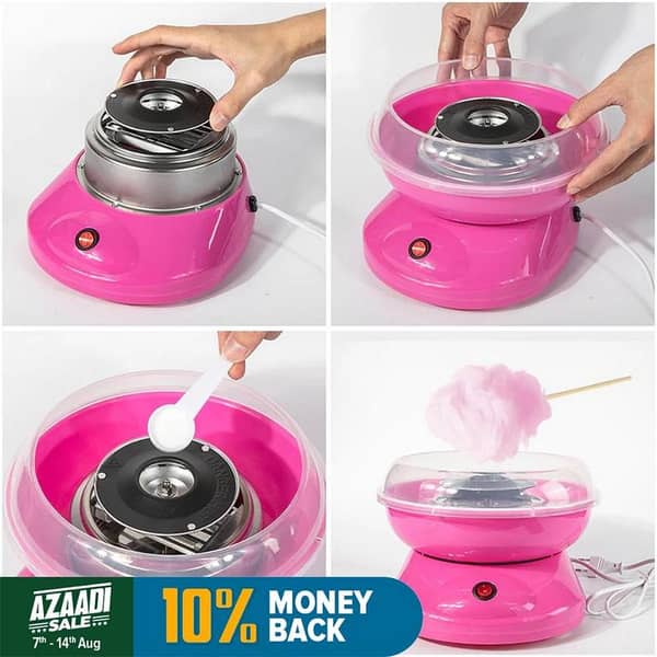 T  Portable Cotton Candy Maker Practical Self-made DIY Marshmallow Electric Sweet Floss Machine Kitchen Gadget for Cotton Candy