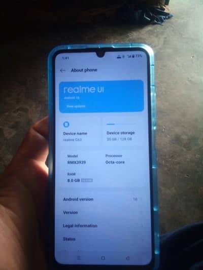 Realme C63  8/128 only phone 45 watt fast charging