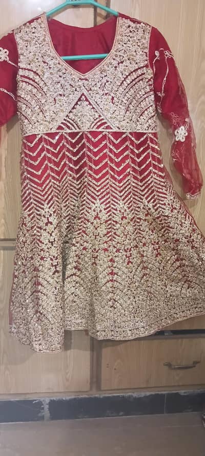 bridal dress colour red/ one time used h condition 10/10