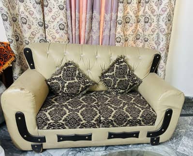 sofa set good condition  light brown colour