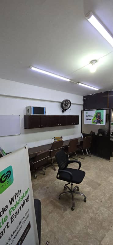 Sami furnished office for rent 550sqft in shahar e Faisal.