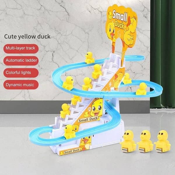 T  Happy Duck Track Set Toy With Music & LED Flashing Lights Fun Gifts For Boy & Girl - Great Birthday Gift