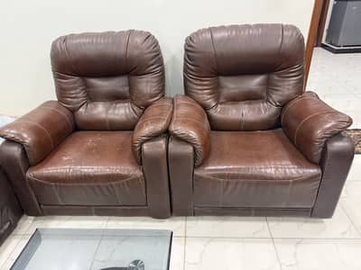 5 Seater Leather Sofa