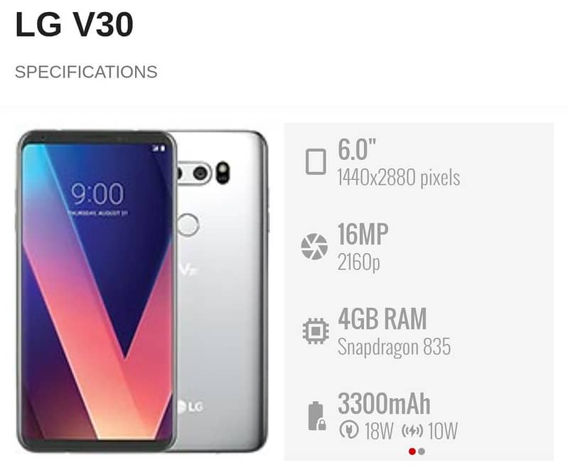 LG v30 thinq 0