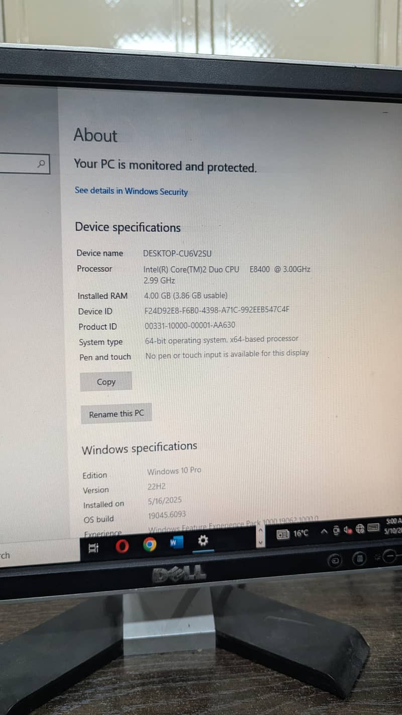 Dell Desktop PC Tower CPU 5