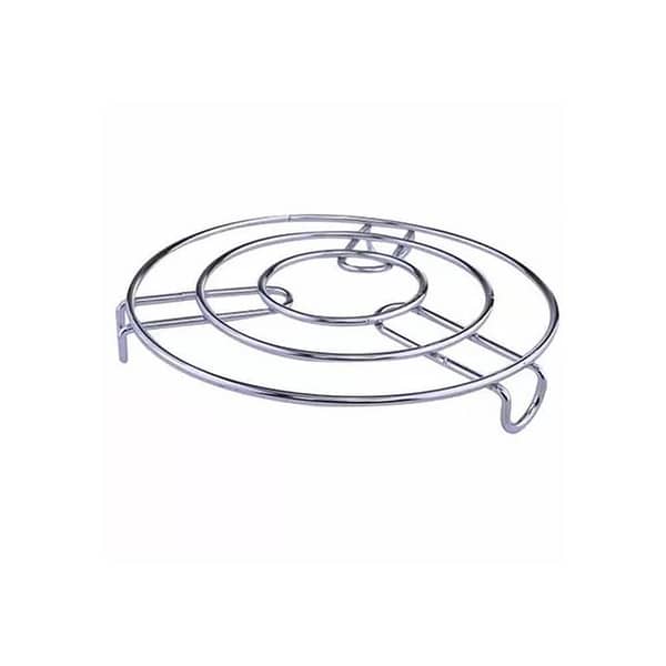 T  Best Quality Heavy Duty Metal Pot Stand Dia 7 Inch - Silver