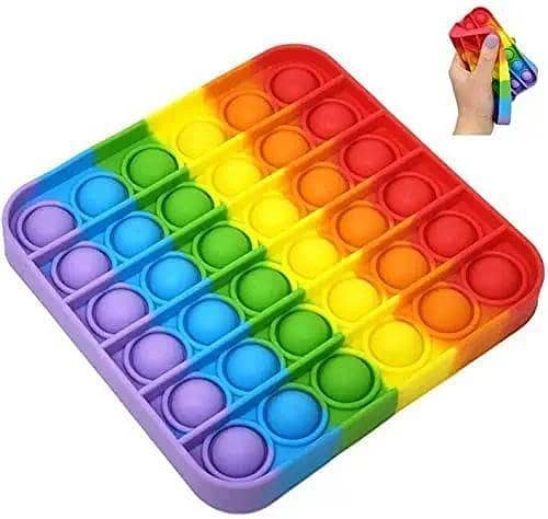 T  POP Toy Bubble Squeeze Sensory Fidget Toy Pop It Figit Toy Fidget Toys Special Needs Stress Reliever, Push Bubble Gadgets