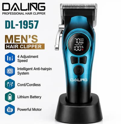 Professional Hair Trimmer For Men DL 1957 - LED Display - Cordless